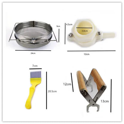 TEBAK Hot-selling Beekeeping Tools, Honey Filter, Double-layer Screen, Stainless Steel Honey Collection Starter