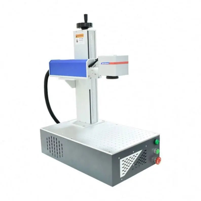 TEBAK PVC Plastic Stainless Steel Desktop Fiber Laser Nameplate Marking Machine 20W 30W Upgrade Rotation Axis