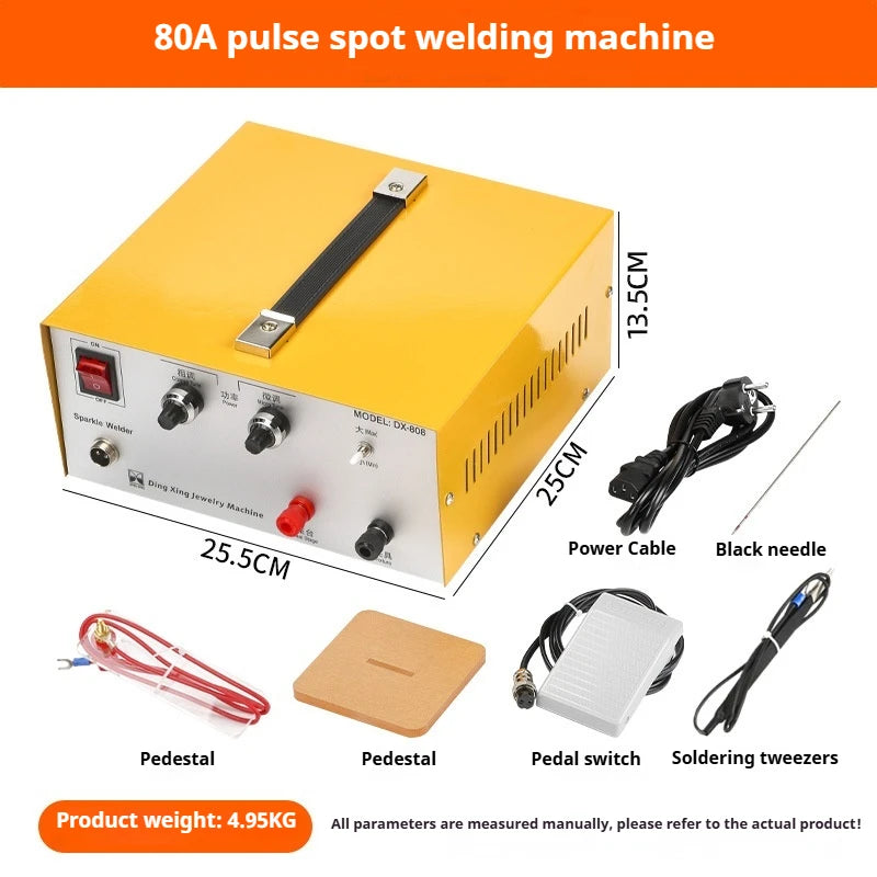 ANDUUK Desktop Jewelry Welding Machine 30A 50A 80A Circle Ring Equipment Repair Handheld Touch Welding Machine