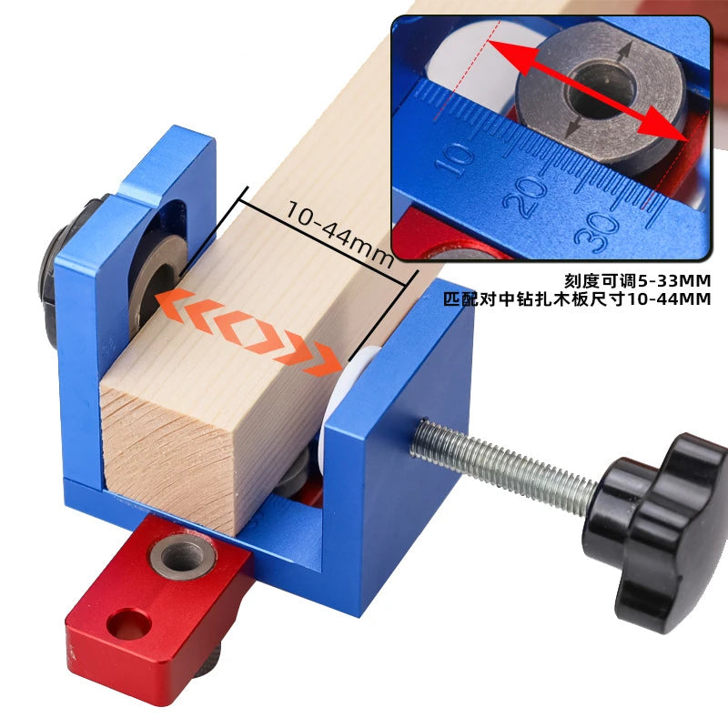 TEBAK W-146 Wood Joints Precision Laser Marking Scale 3 in 1 Doweling Jig Adjustable Pocket Hole Jig Drilling Guide Locator