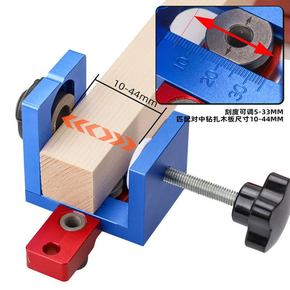 TEBAK W-146 Wood Joints Precision Laser Marking Scale 3 in 1 Doweling Jig Adjustable Pocket Hole Jig Drilling Guide Locator