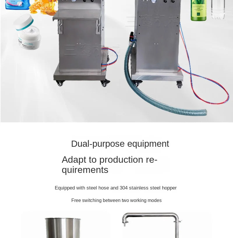TEBAK SY-500L Semi-automatic Cosmetics Cream Toothpaste Pneumatic Vertical Filling Machine Semi Automatic Filler Machine