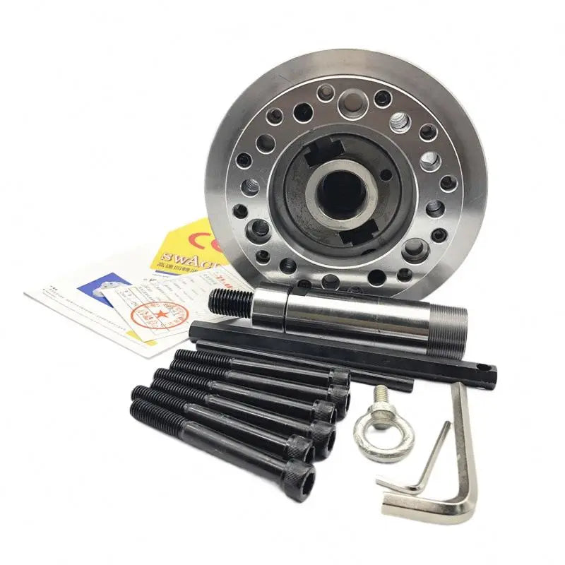 2 Jaw Lathe Chuck 6/8/10/12 Inch 2 Jaw Dynamic Non Through Hole Hydraulic Chuck Power Chuck for CNC Lathe Machine