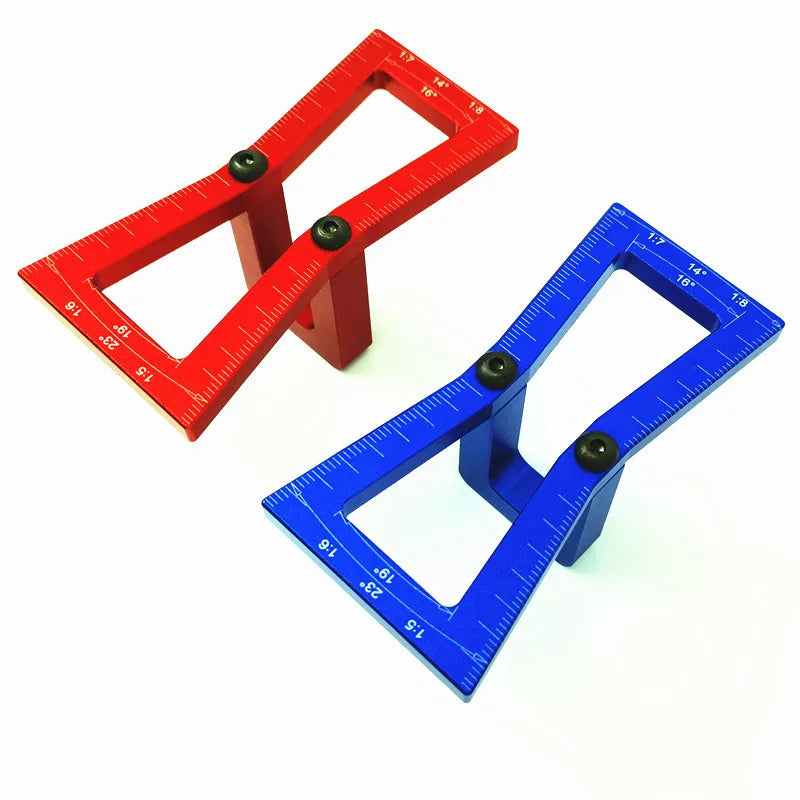 TEBAK W-33 Guide Scale Template Durable Wood Working Joints OEM Tools 1:5-1:6 1:7-1:8 Aluminum Alloy Dovetail Marker Jig