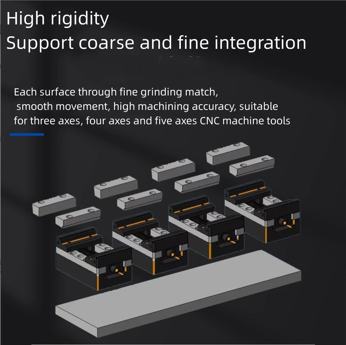 TEBAK Multi Station Machining Center Workbench Vise Grip Rack Bench Vise by Side Fixed Base Quick Clamping Vise for Cnc Machines