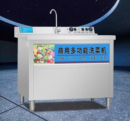 TEBAK Automatic Stainless Steel Fruit Vegetable Cleaning Machine With Ozone Bubble Auto Vegetable Fruit Washer Washing Machine