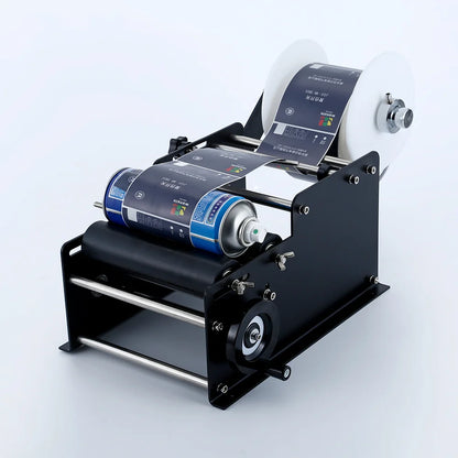 LT-20 Power-Free Small Manual Hand Labeling Machine for Round Plastic Metal and Glass Bottle Labeling, Sticker Labeling Machine