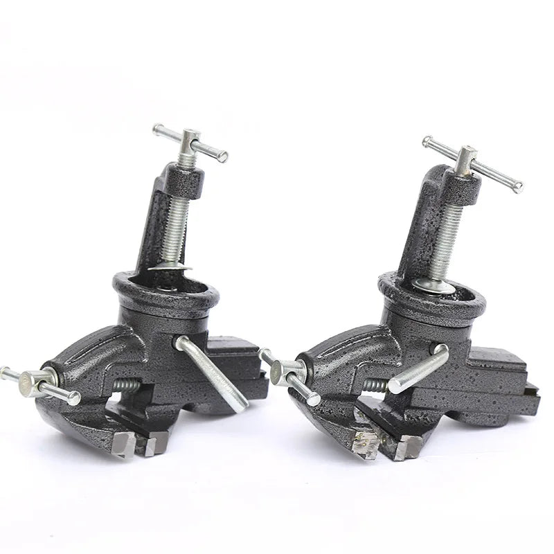 ANDUUK DL110080 Multi-functional Swivel Small Table Vice Household Work Flat Vice Type 80 Black Sliding Smooth Strong Clamping