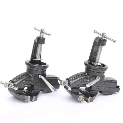ANDUUK DL110080 Multi-functional Swivel Small Table Vice Household Work Flat Vice Type 80 Black Sliding Smooth Strong Clamping