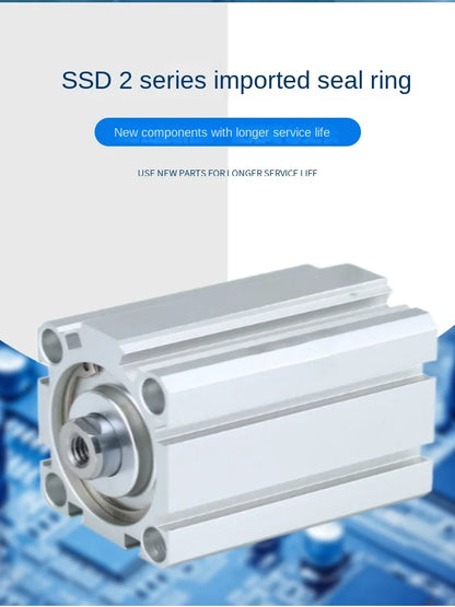 ANDUUK Compact Cylinder SSD2-L-12-5/10/15/20/25/30-N-W1/-W1 Thin Cylinder