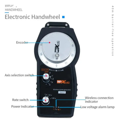 TEBAK Wholesale 5 Axis CNC Wireless Pendant Manual Hand Encoder Pulse Generator CNC Machine Hand Wheel MPG