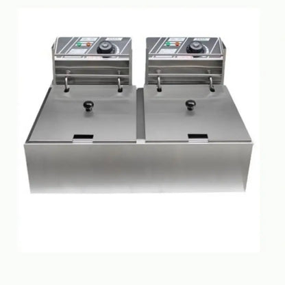 TEBAK High Quality Electric Deep Fryer Multifunctional Commercial Fryer Rapid Heating up Fryer Machine with Basket & Lid & Timer