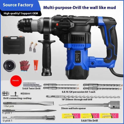 2400w Power Tools Electric Hammer Drill 220V BMC Packing Rotary Hammer Steel Wood Drill Multi-functional Household Industrial