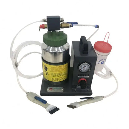 TEBAK Automatic Pneumatic Double Head Glue Filling Machine Spray Machine Shoe Leather Brush Glue Leather Edge Brushing Machine