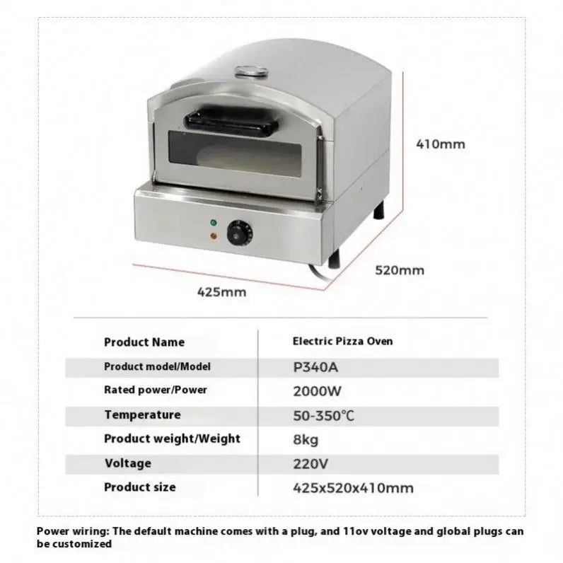 High Quality Gas Pizza Oven for Pizzeria Electric Single-layer Pizza Cone Making Machine