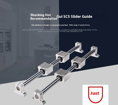 D-24 Aluminum Linear Motion Rail Clamping Rod Rail Guide Support SHF8 for 8mm Diameter Shaft