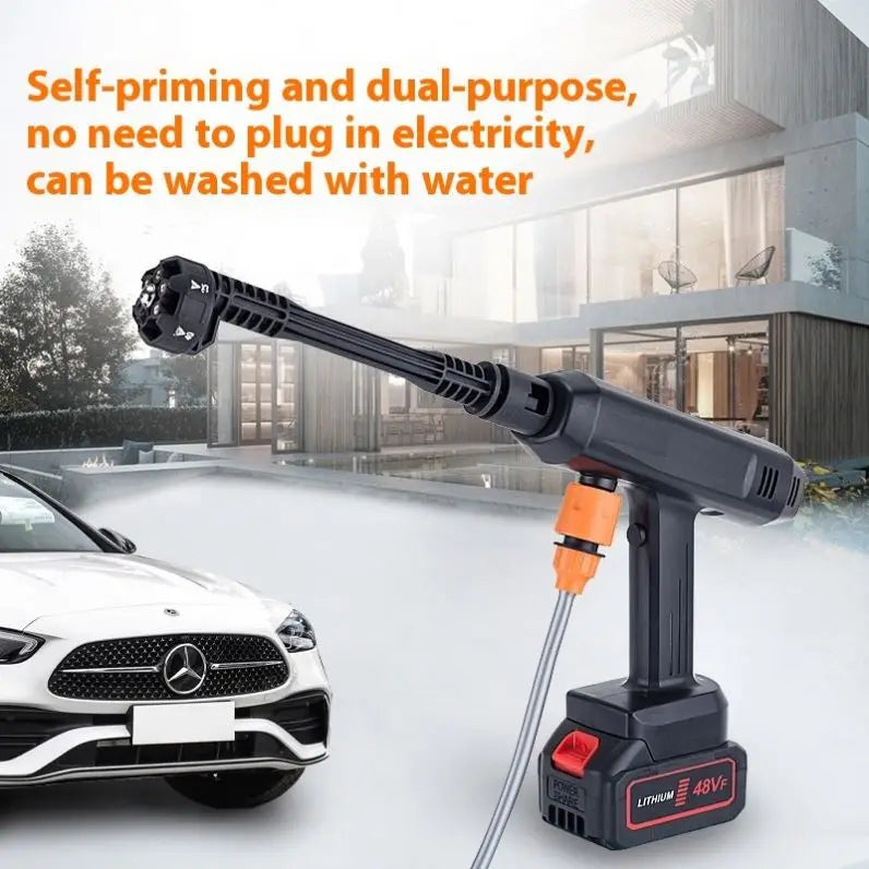 TEBAK Portable Car Washing Machine Lithium Wireless High Pressure Water Gun Garden Watering Flower Car Washing Machine