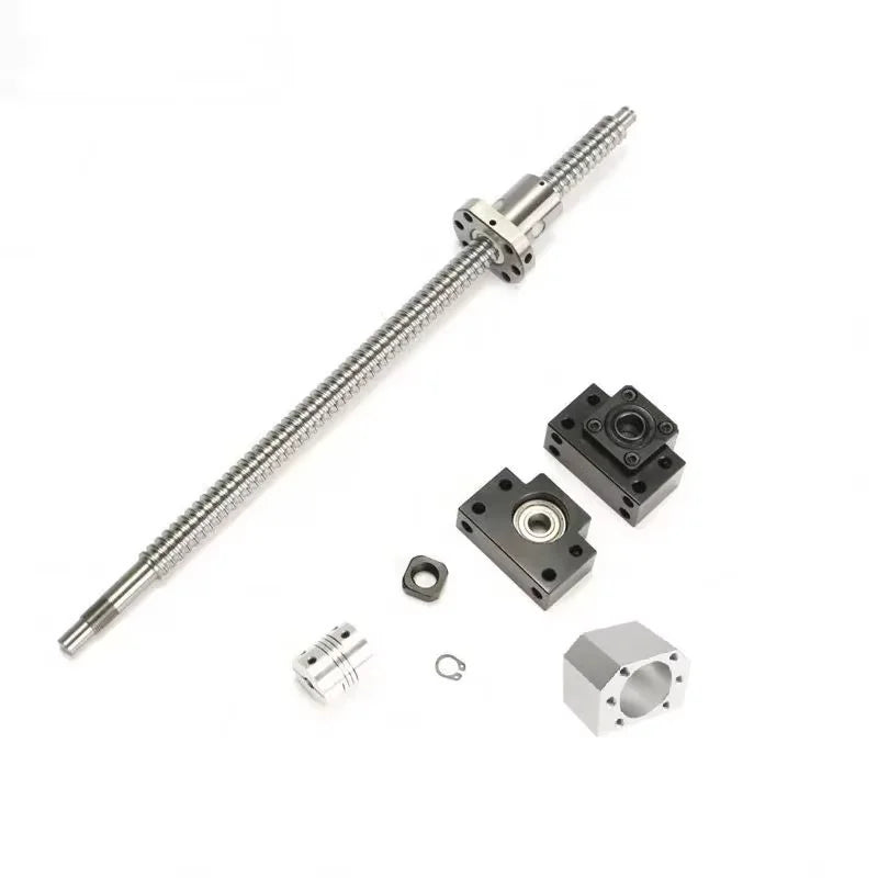 TEBAK  Cheap Ball Screw CNC Machine Parts Rotating Nut Ballscrews Supports Bearing Blocks D-04 SFU1204 Full Set Cnc Machine