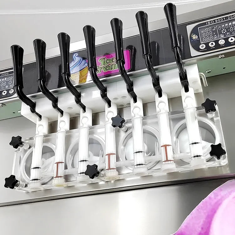 TEBAK Floor Over Night Keep Fresh Wash 7 Flavors Serve Ice Cream Machine Soft/Automatic Machine/Yogurt Ice Cream Machine