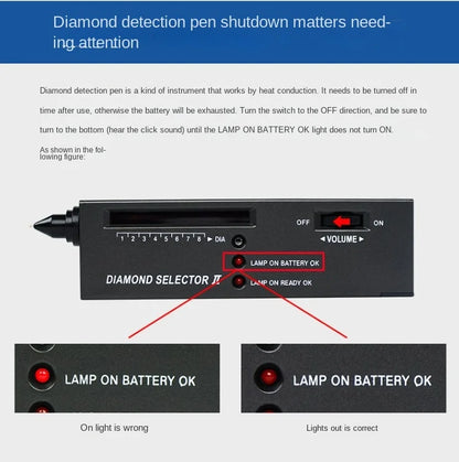 TEBAK Jewelry Diamond Tester with Case Portable Gemstone Selector II High Accuracy Gem Testing Jewelry Tools Set