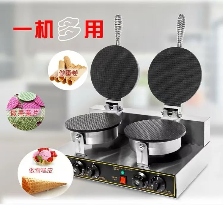 TEBAK Semi Automatic Commercial Ice Cream Cone Baking Machine Commercial Ice Cream Waffle Cone Maker Machine