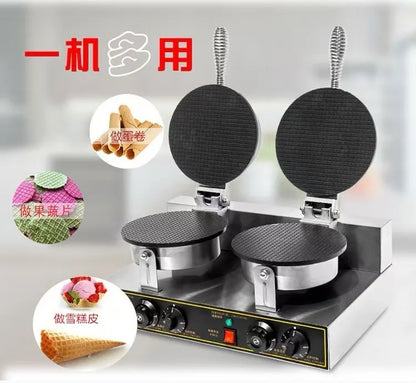 TEBAK Semi Automatic Commercial Ice Cream Cone Baking Machine Commercial Ice Cream Waffle Cone Maker Machine