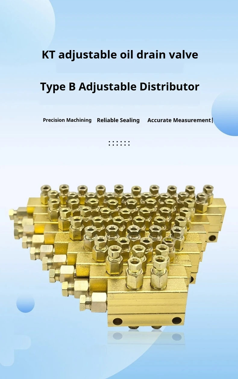 Type Aluminum 2-12Way Lube Oil Dispenser Piston Distributor Value Manifold Block Metering Divide Lubrication Modular Injector