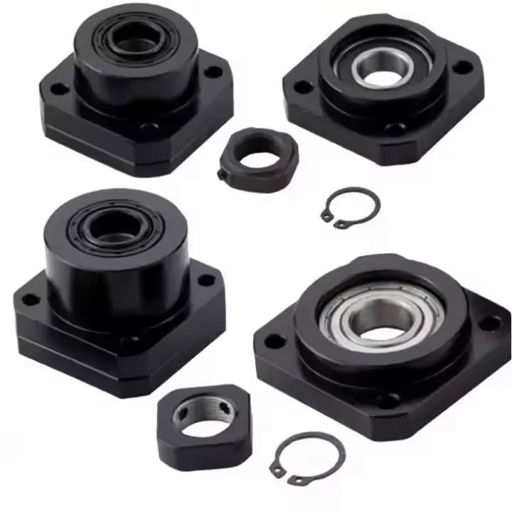 TEBAK Precision Shaft Rotation Ball Screw Support BK BF FF FK EF EK 10/12/15/20  Ball Screw Support Base Support End Fixed End