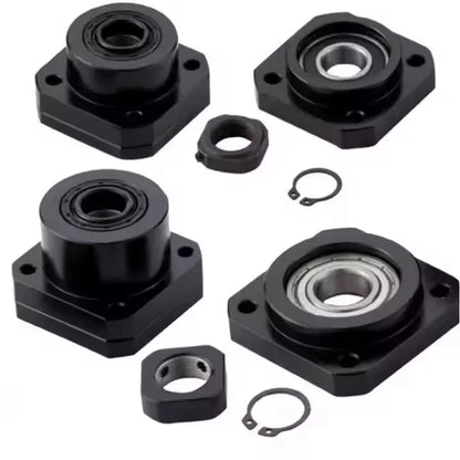 TEBAK Precision Shaft Rotation Ball Screw Support BK BF FF FK EF EK 10/12/15/20  Ball Screw Support Base Support End Fixed End