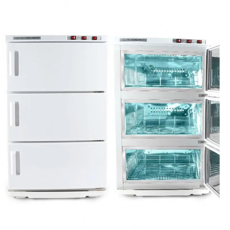 TEBAK Professional Electric Vertical Salon Spa Tool Cabinet Towel Heater Ultraviolet Towel Warmer