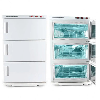 TEBAK Professional Electric Vertical Salon Spa Tool Cabinet Towel Heater Ultraviolet Towel Warmer