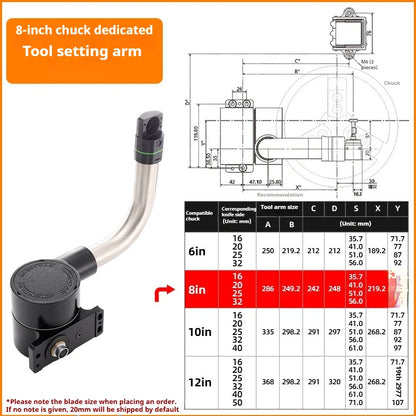 Made in China High-precision Automatic Tool Setting Arm for CNC Lathes