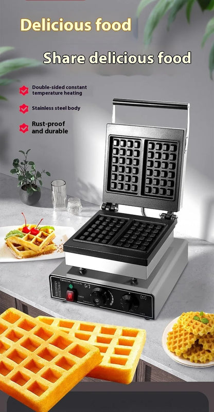 OEM Food Egg Stainless Steel Kitchen Equipment Commercial Cone Waffle Biscuit Making Bubble Waffle Maker Machine