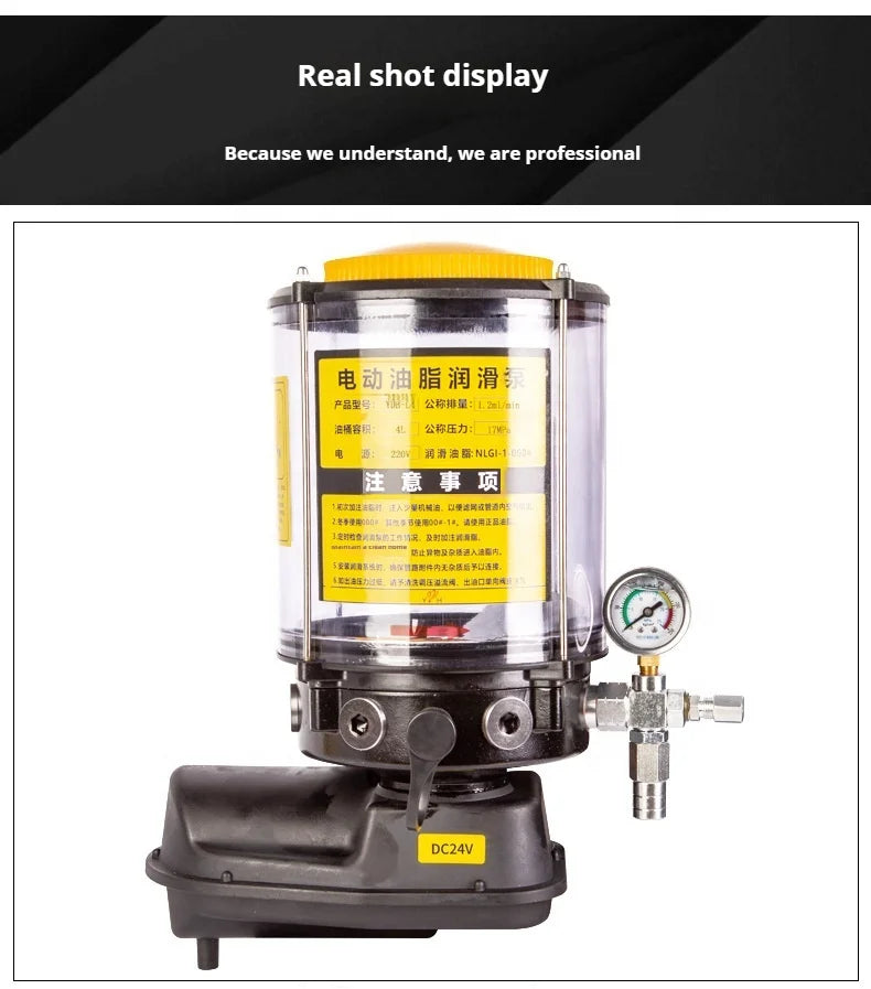 Electric grease pump, mixer construction machinery grease pump, 24V 220V 380V fully automatic Butter fueling pump 12V 110V