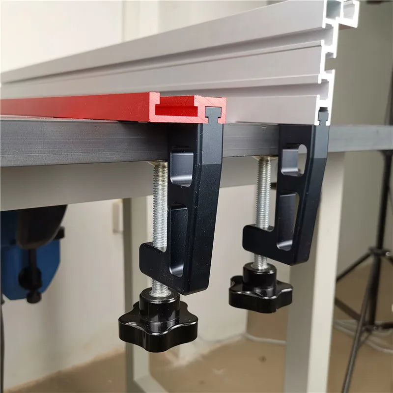 TEBAK W-09 45/70 Type Hold Down Clamps T Slide Tools Clamp for Fence Table Saw Jigs
