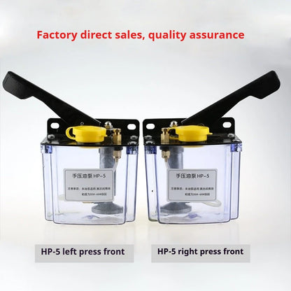 Left Right Hand Valve 4/6mm Outlet Manual Hand Oil Pump for CNC Engraving Machine Oil Viscosity 32-150cst