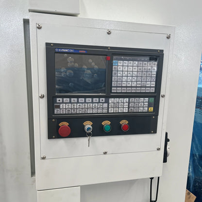 TEBAK CNC Lathe Machine Flat Bed 1100 W Lathe Machine 3000QK1327 Double Chuck CNC Pipe Threading Lathe Machine