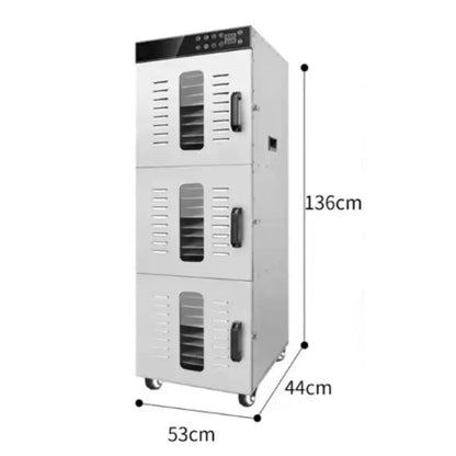 TEBAK Commercial Kitchen Stainless Steel Fruit Dehydrator Single Cabinet Metal Mesh Tray Industrial Fruit Dryer