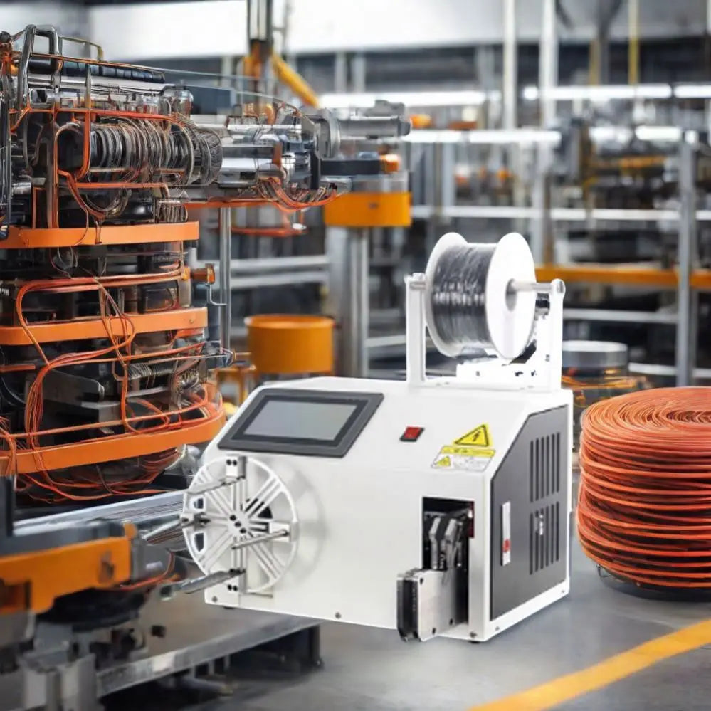 TEBAK Automatic Electric Data Wire Banding Machine Power Cable Coiling Winding and Tying Cable Manufacturing Equipment