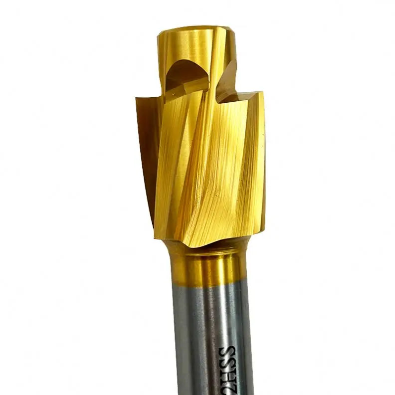 TEBAK M6-m16 High-speed Steel Countersunk Head Milling Cutter 4-tooth Titanium Plated Straight Shank End Milling Cutter
