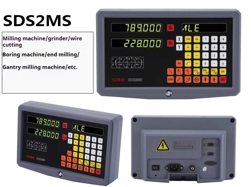 60 Hz SDS2MS Display Screen 2 Axis DRO Digital Readout for Grinding Milling Lathe
