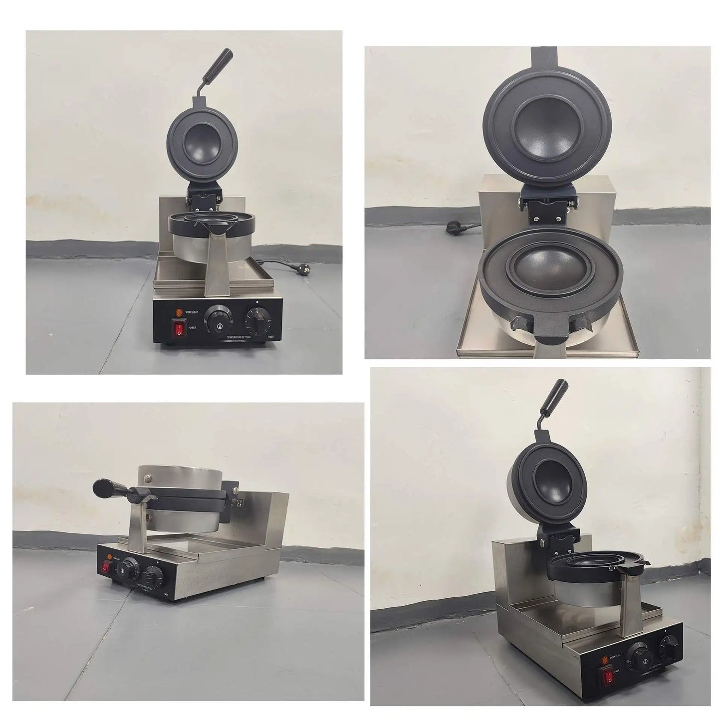 TEBAK Commercial Electric Press Sandwich Bread Gelato Panini UFO Burger Maker Machine Electric Ice Cream Hamburger Machine