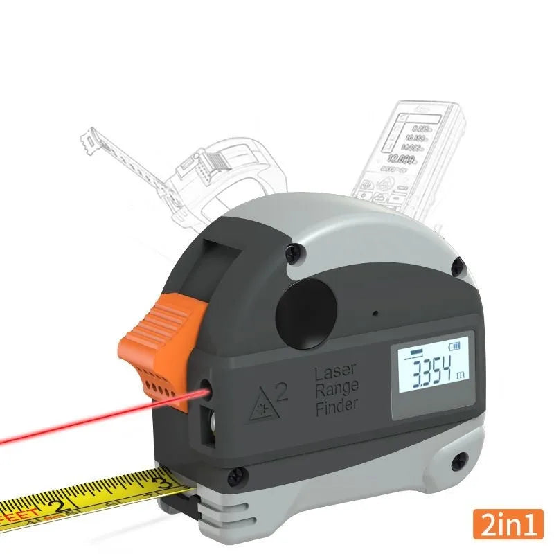 Digital Measuring Tape Laser Distance Meter 2-in-1 Function Digital Measuring Tape Laser Distance Meter Laser Measuring Tape 40m