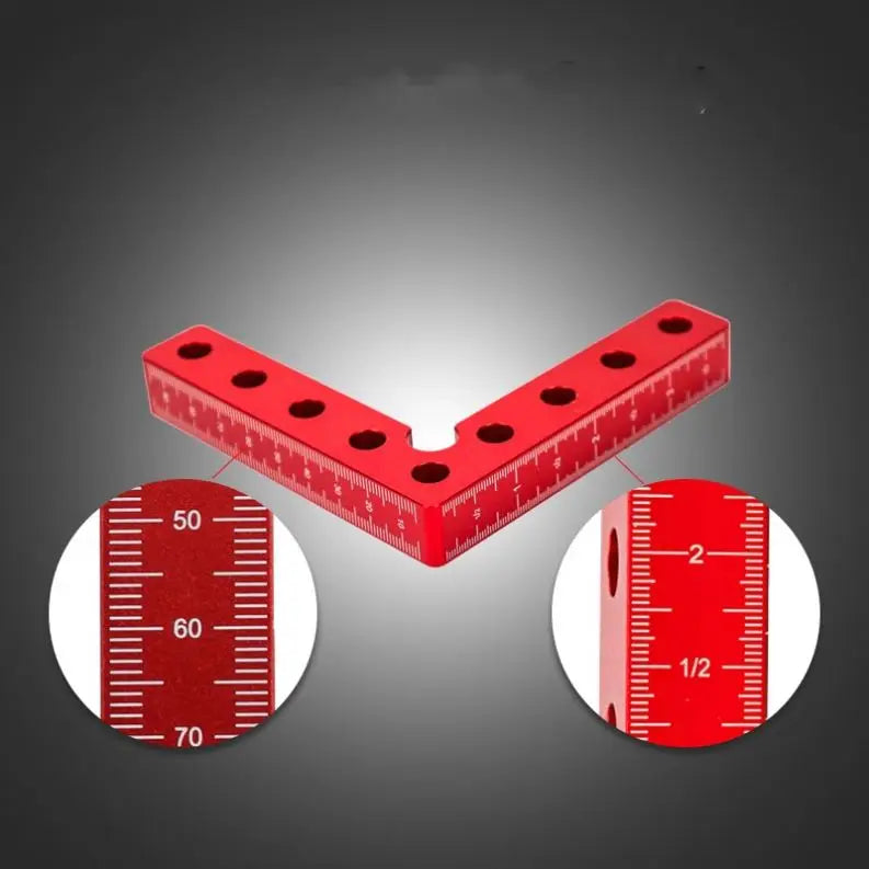 TEBAK W-20 90 Degrees L-Shaped Auxiliary Fixture Splicing Board Positioning Square Angle with Clamp Fixed Clip Ruler Carpenter