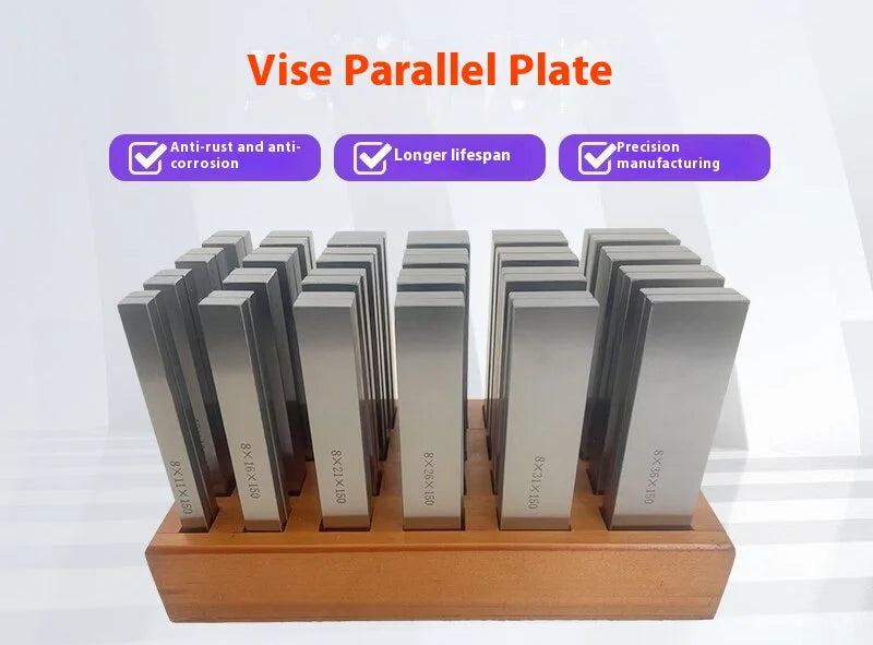 TEBAK Machine Tools 18pcs/20pcs Precision Parallel Set 150mm/100mm Mechanical Precision Parallel Block for Milling Machine Vise