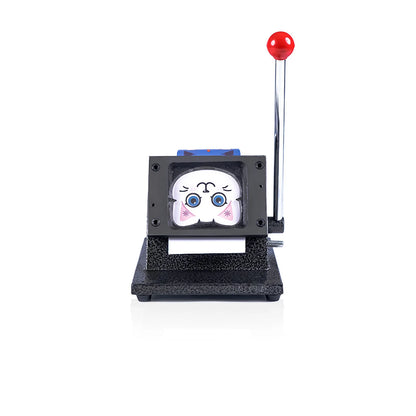Hot Selling DIY Cat Photo 68*58mm Big Cat Shape  Badge Maker Button Machine + Paper Cutter + 100pcs Badge Parts