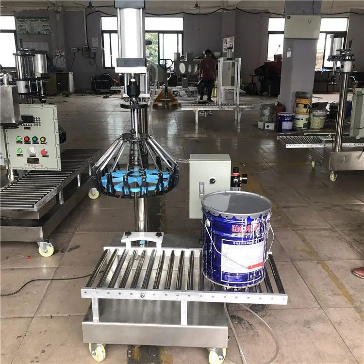 XSH-17 TEBAK Industrial Viscous Liquid Automatic Car Wall Putty Paste Oil Paint Bucket Tank Filling Machine