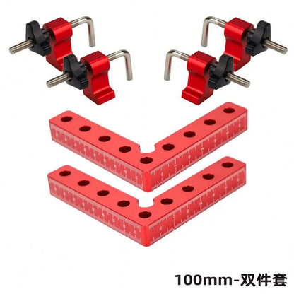 TEBAK W-20 90 Degrees L-Shaped Auxiliary Fixture Splicing Board Positioning Square Angle with Clamp Fixed Clip Ruler Carpenter