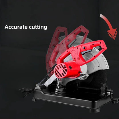 TEBAK Iron Industrial Metal Chop off Circular Saw Power Tools Portable Folding 14inch Chop Saw 2000W 3900RPM Cutting Machine