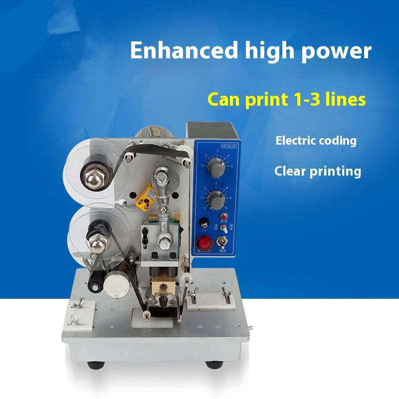 Semi-automatic Hot Stamping Foil Ribbon Expiry Date Manual Batch Number Coding Printing Machine/Ribbon Coding Machine Best Price